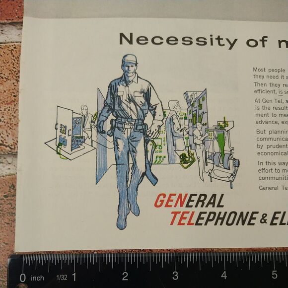 General Telephone Necessity Modern Life Pink Rotary Phone Vtg‎ 1961 PRINT AD - Picture 6 of 10